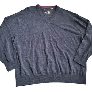Pre-owned ORVIS Men V NECK 100% MERINO WOOL Size XXL Color Gray